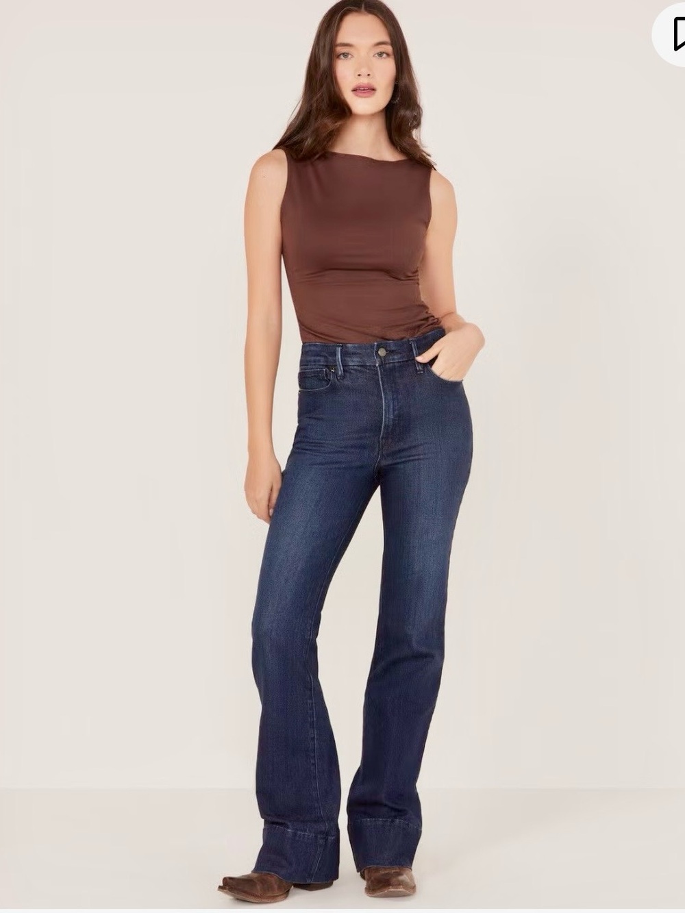 $179 GOOD AMERICAN NWT Women’s Size 30 Indigo Slim Fit Bootcut GCLBT220T 50x33.5